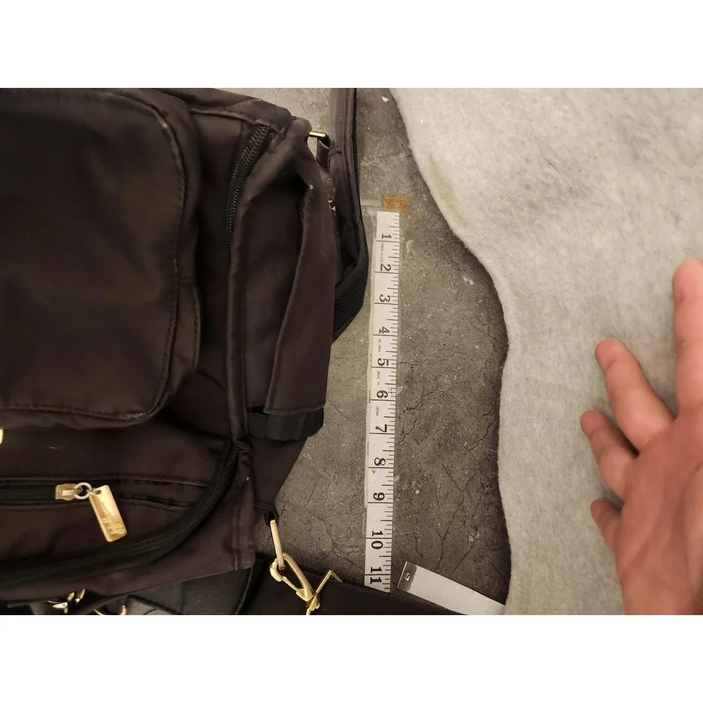 Ju-Ju-Be Black‎ Diaper Bag Backpack Convertible Tote Gold Hardware Organizer
